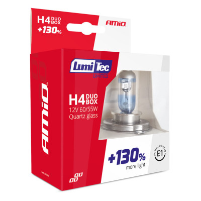 LumiTec Silver H4 55W 12V + 100% Duobox