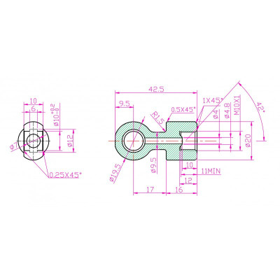 Holendrové oko M10x1 DF