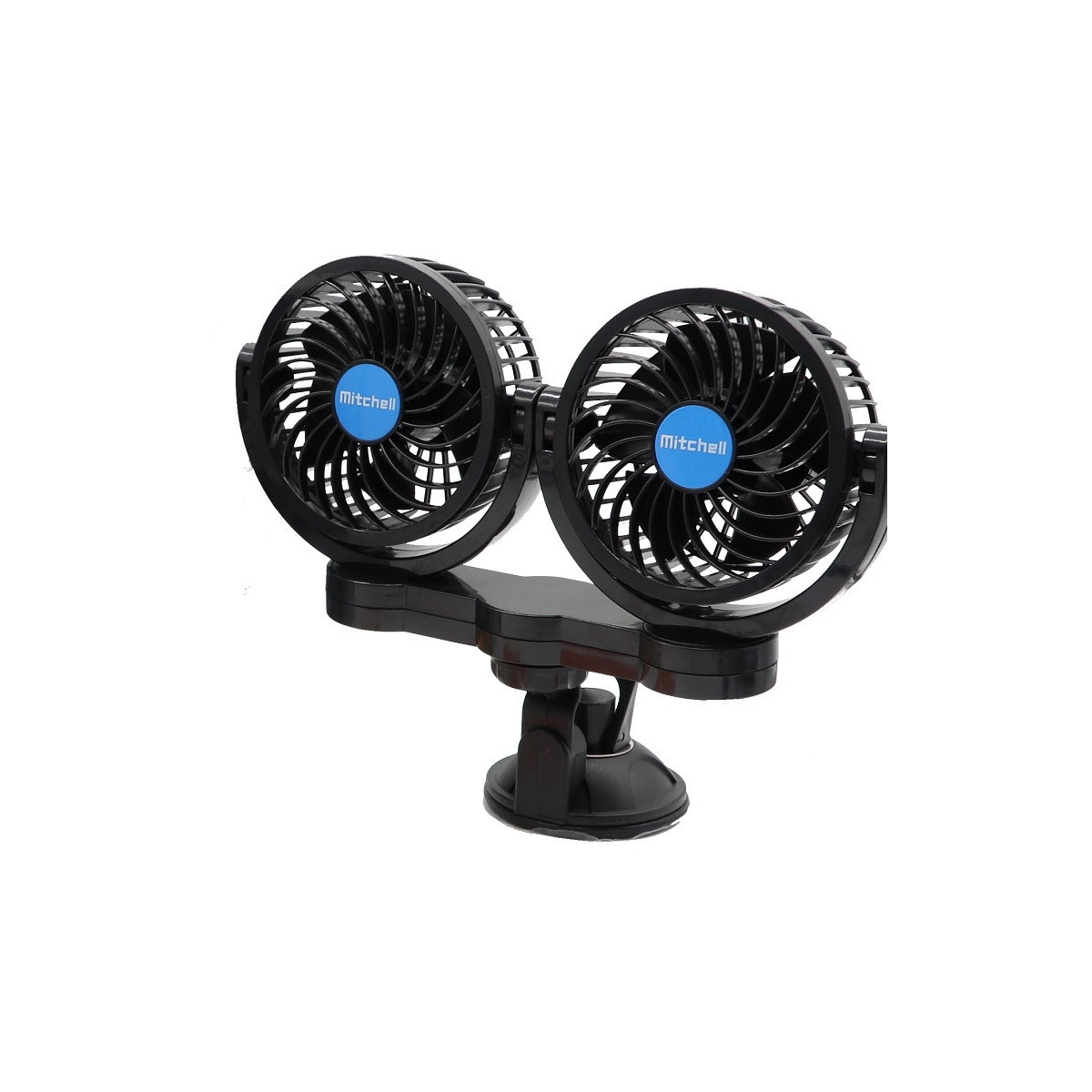 Ventilátor 2xTURBO 4" 24V s prísavkou