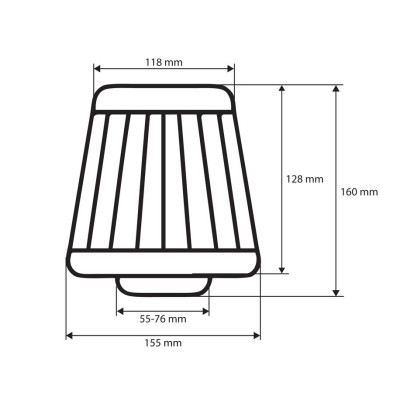 Športový vzduchový filter + 3 adaptéry (carbon)