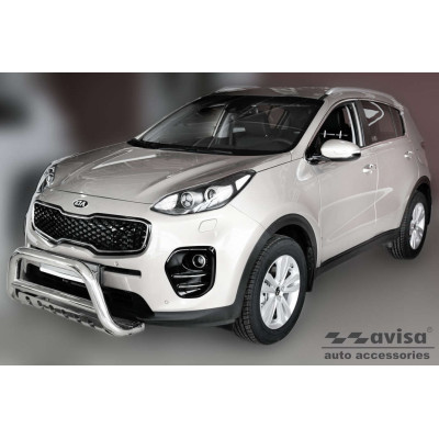 Ochranná nerezová lišta prahu piatych dverí (čierna) Kia Sportage IV 2015 - 2018