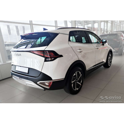 Ochranná nerezová lišta prahu piatych dverí (čierna) Kia Sportage 2021 -