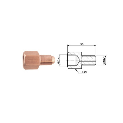 Redukcia z M12x1 na M10ľx1