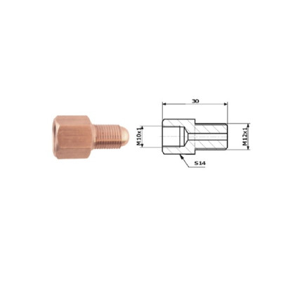 Redukcia z M10x1 na M12x1