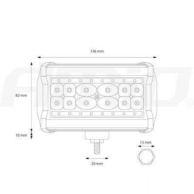 LED pracovné svetlo 28LED FLAT