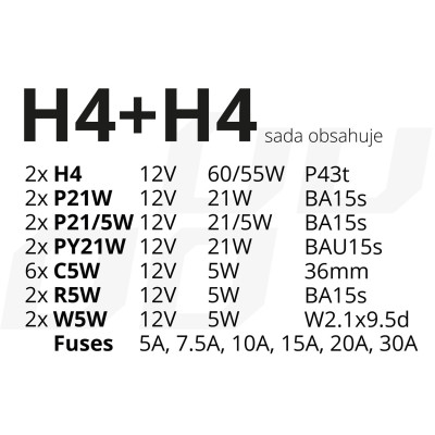 Sada žiaroviek - 30ks (H1+H7)