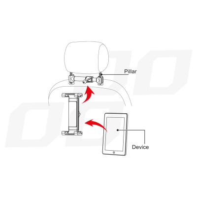 Držiak tabletu na opierku hlavy