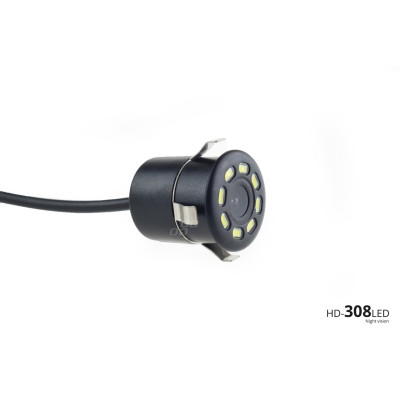 Parkovací asistent TFT01 4,3” s kamerou CAM-308 LED, 4-senzorové čierne