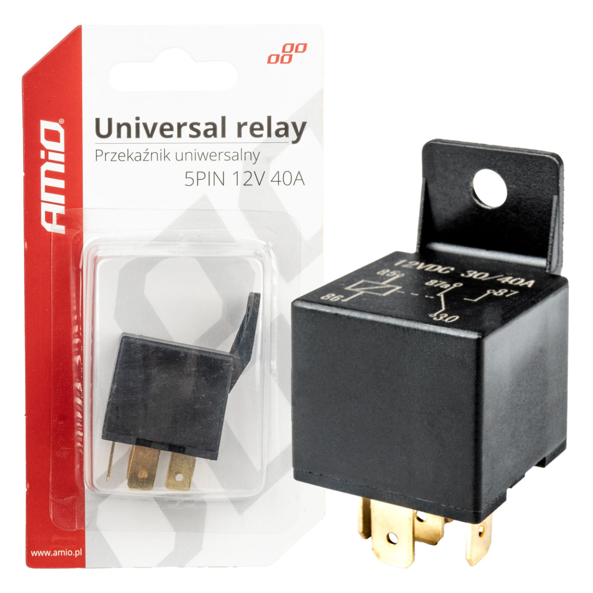 Univerzálne relé 5PIN 12V 40A (automatické denné svietenie)