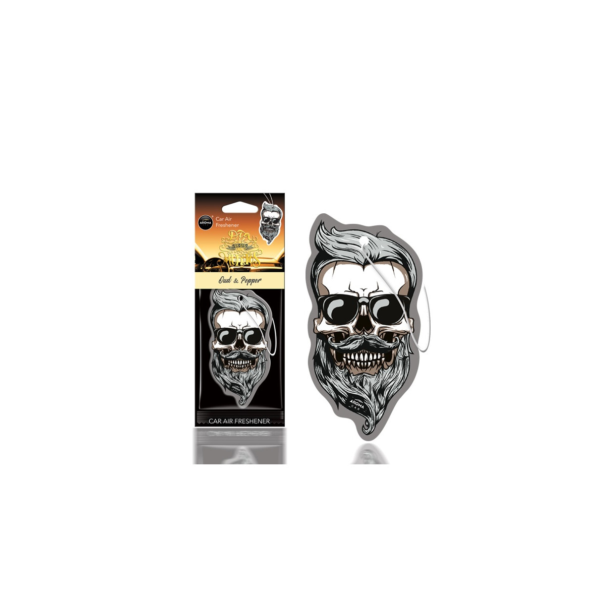 Osviežovač vzduchu AROMA CAR DIA DE LOS MUERTOS Oud&Pepper Skull