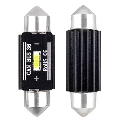 Led žiarovka 1 SMD UltraBright 36mm CANBUS 12V/24V Biela