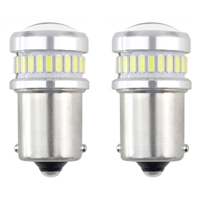 Led žiarovka P21W 3014 24SMD + 3030 6SMD (R5W, R10W) CANBUS 12V/24V Biela