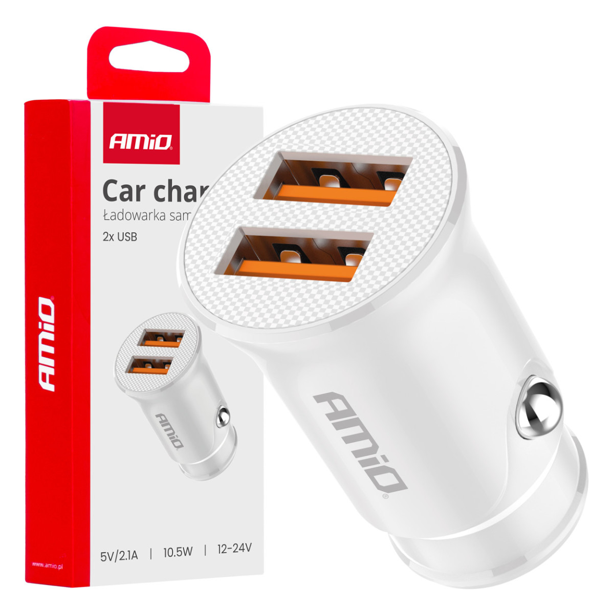 Nabíjačka do auta 2x USB-A 2.1A 12/24V