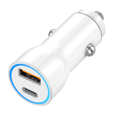 Nabíjačka do auta USB-A + USB-C 20W 12/24V