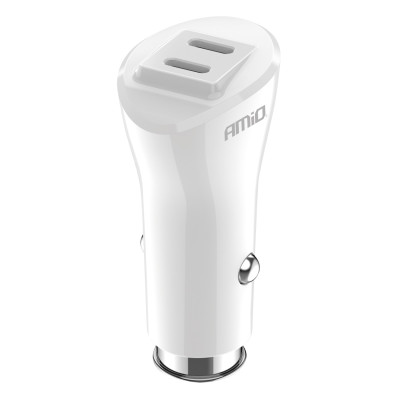 Nabíjačka do auta 2xUSB-C 40W 12/24V