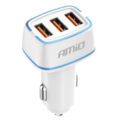 Nabíjačka do auta 3x USB-A 30W 12/24V