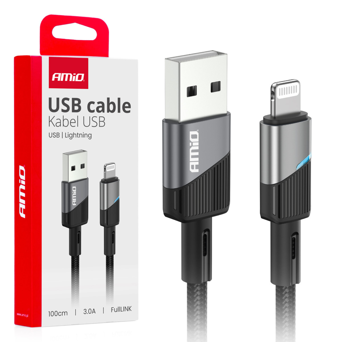 Kábel USB na Lightning 3A 100cm FullLINK