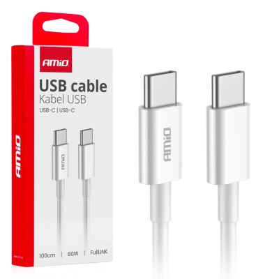 Kábel USB-C na USB-C 60W 100cm FullLINK