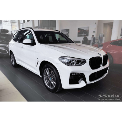 Ochranná nerezová lišta prahu piatych dverí (čierna) BMW X3 G01 (M-Packet) 2017 -