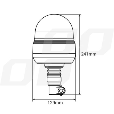 Výstražný LED maják, 39LED 12/24V IP56