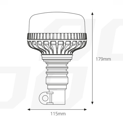 Výstražný LED maják, tyčový Flexi  - 36LED 12 / 24V IP56