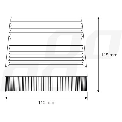 Stroboskopový LED maják 12V