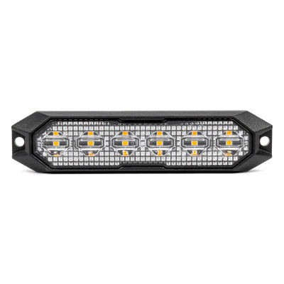 Výstražné osvetlenie oranžové 6x3W LED R65 R10 12/24V IP6K9K