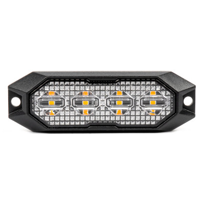 Výstražné osvetlenie oranžové 4x3W LED R65 R10 12/24V IP6K9K