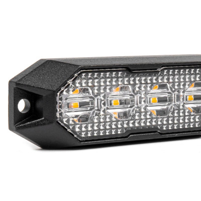 Výstražné osvetlenie oranžové 4x3W LED R65 R10 12/24V IP6K9K