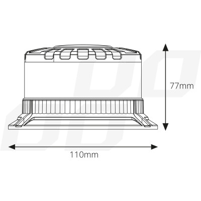 LED výstražné svetlo "kohút" W28B 12V 24V