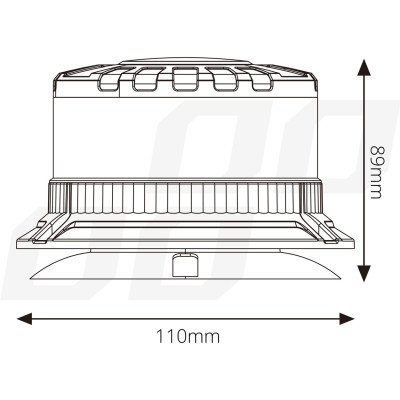 LED výstražné svetlo "kohút" W28M 12V 24V