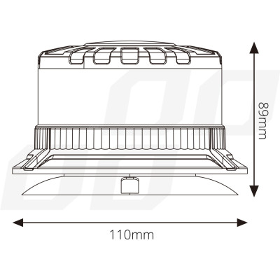 LED výstražné svetlo "kohút" W28M 12V 24V