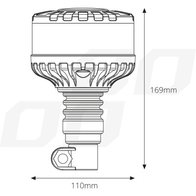 LED výstražné svetlo "kohút" W28P 12V 24V