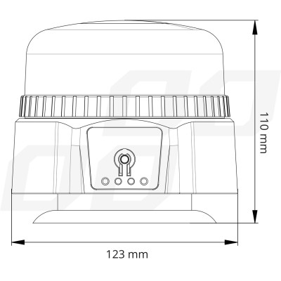 Bezdrôtové výstražné LED svietidlo s diaľkovým ovládaním R65 R10 12/24V AMIO-03932