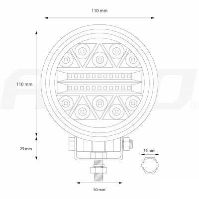 Pracovné LED svetlo - 26LED COMBO 9-36V