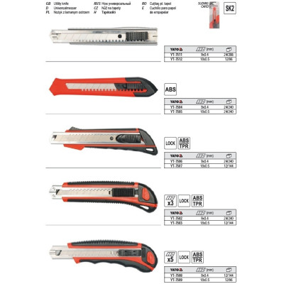 YATO Nôž rezací 9 mm