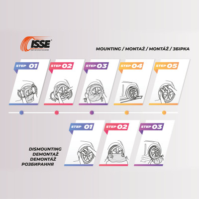 Textilné snehové reťaze Isse Super 54 - 2 ks