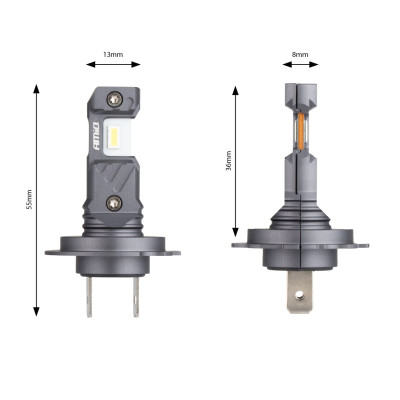 LED žiarovky hlavného svietenia Hybrid séria H7 H18 6000K Canbus 60W AMIO-04115