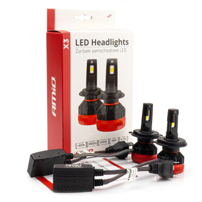 LED žiarovky hlavného svietenia H4 X3 Series AMiO