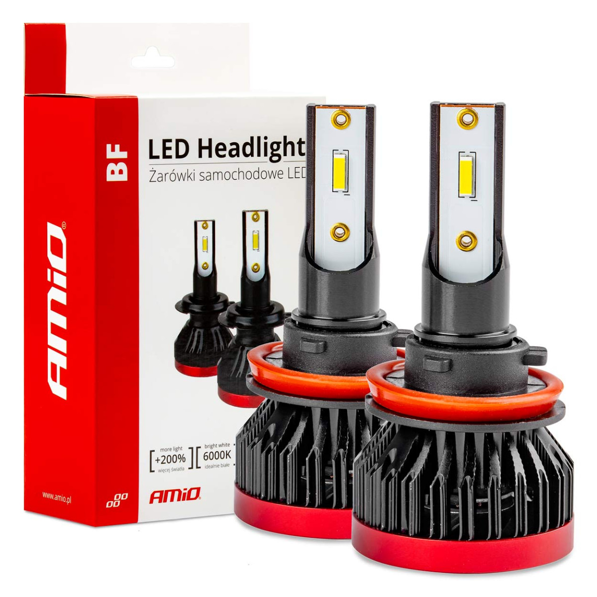 LED žiarovky hlavného svietenia H8/H9/H11/H16 BF séria AMiO