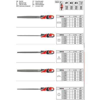 YATO Pilník zámočnícky štvorcový stredne hrubý 150 mm
