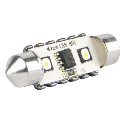 LED žiarovky CANBUS 12SMD Festoon C5W 3838 41mm White 12/24V AMiO-04250