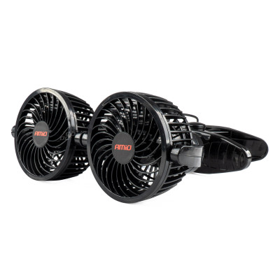 Ventilátor 2xTURBO 4" 24V s prísavkou