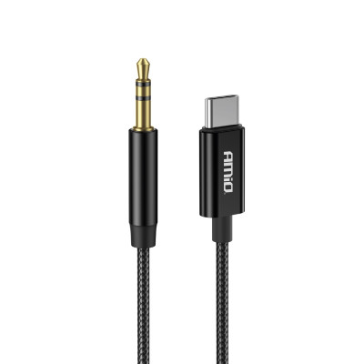 Kábel USB-C na TYP AUX Mini Jack 3,5mm 1m AMiO-04294