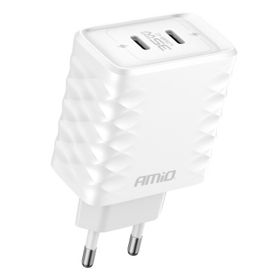 Sieťová nabíjačka Quick Charger 35W 2xUSB-C AMiO-04288