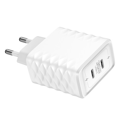 Sieťová nabíjačka Quick Charger 35W 2xUSB-C AMiO-04288