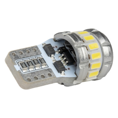 LED žiarovky CANBUS T10 W5W 16SMD 2SMD 3014 3030 Biela 12V 24V AMiO-04260