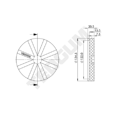 Guma ramena zdviháku 135 mm - TEDGUM 00846838