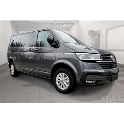 Ochranná hliníková lišta prahu piatych dverí (čierna matná) VW Transporter T6 2015 -