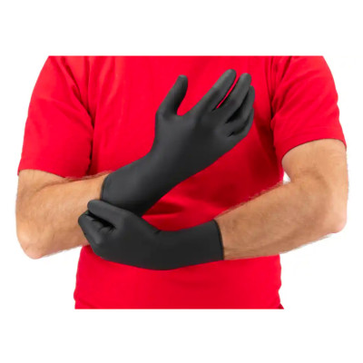 Nitrilové rukavice MERCATOR MOTO BLACK L 100ks
